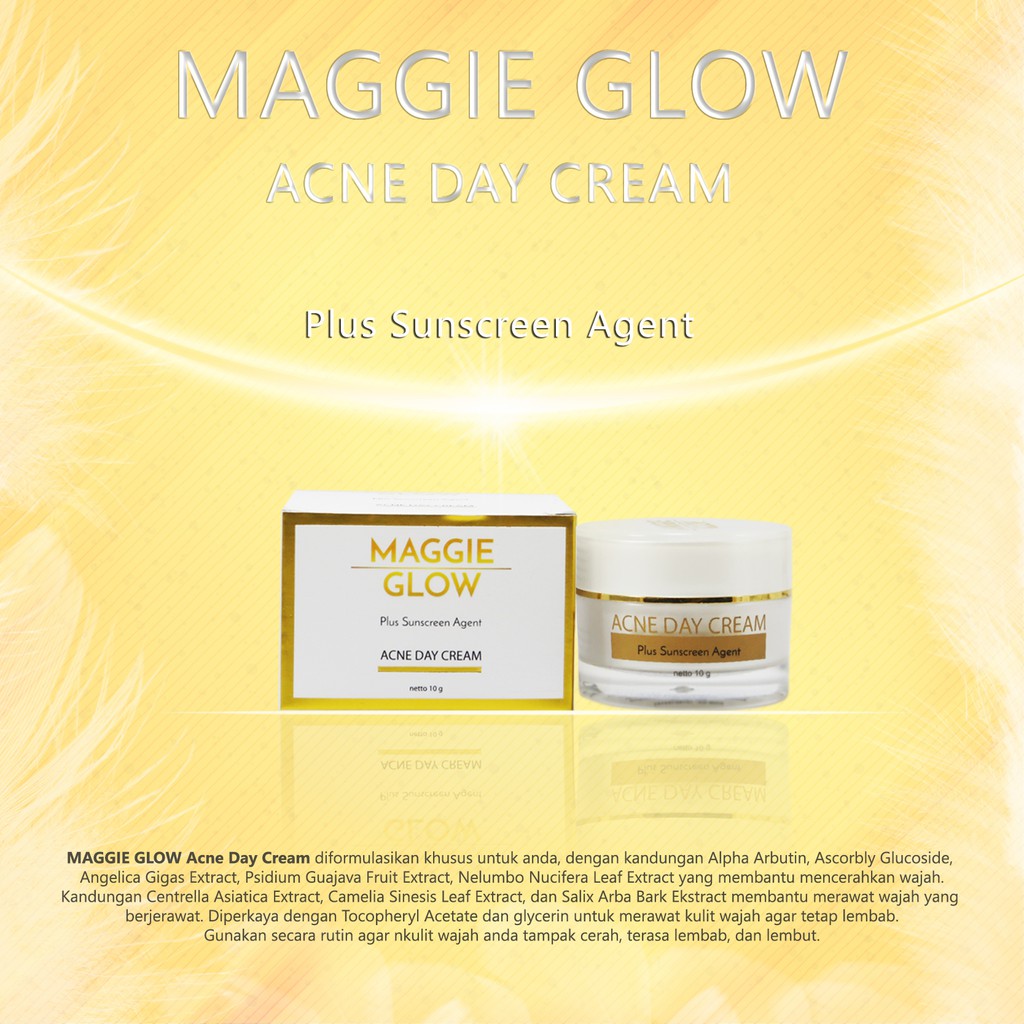 MAGGIE GLOW ACNE DAY CREAM BPOM NA18160103141 by AILIN