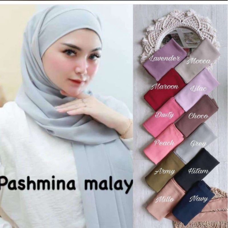 GROSIR ISI 10 PCS Pasmina Malay ceruty babydoll pasmina instan malay SUPLIER JILBAB KUDUS