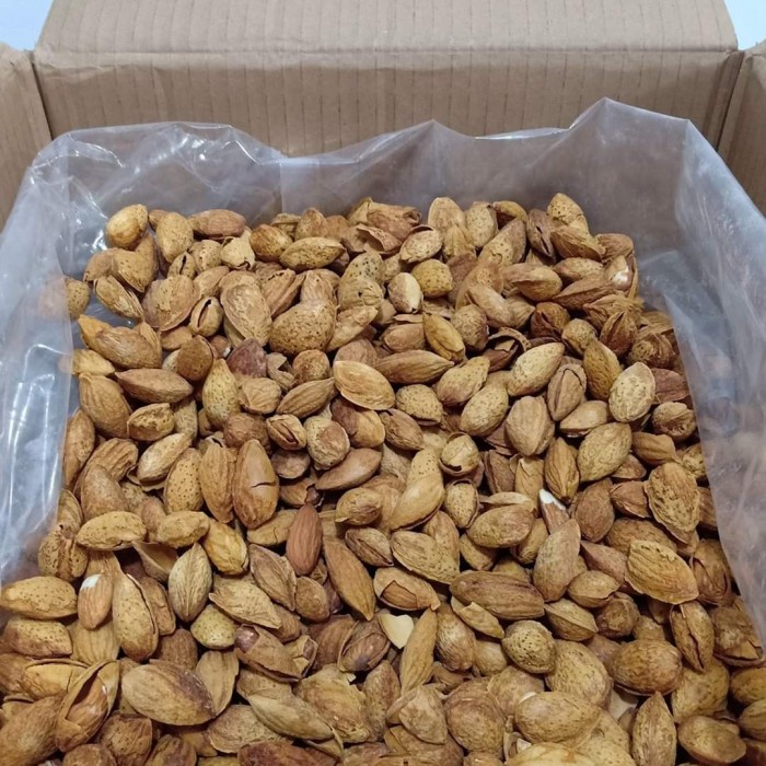 Almond Roasted ( Panggang ) USA 500gr - California KULIT CREAMY murah