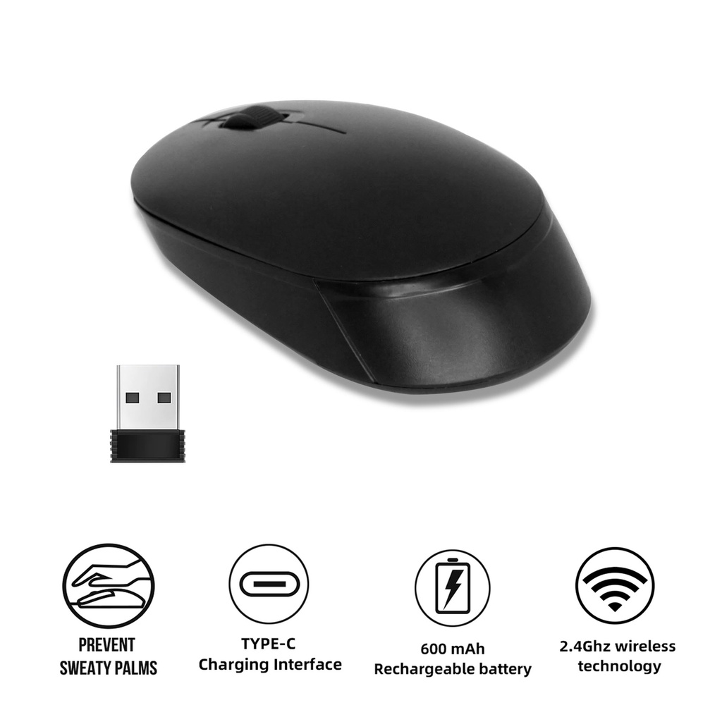 MallCasing - Keyboard Wireless Mouse Set Round Mixed Color 2.4Ghz For Notebook Laptop Desktop - PC QW02 | HK-1867