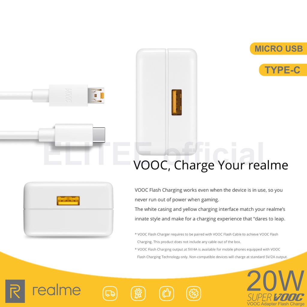 Fast Charger Realme 20W Fast Charging Original