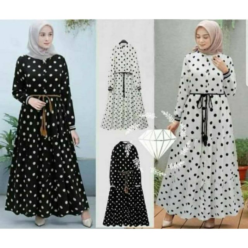 monalisa motif polkadot