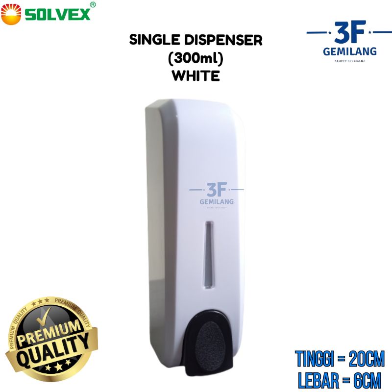 Solvex - SOAP DISPENSER SINGLE - Tempat Sabun Cair - PREMIUM QUALITY