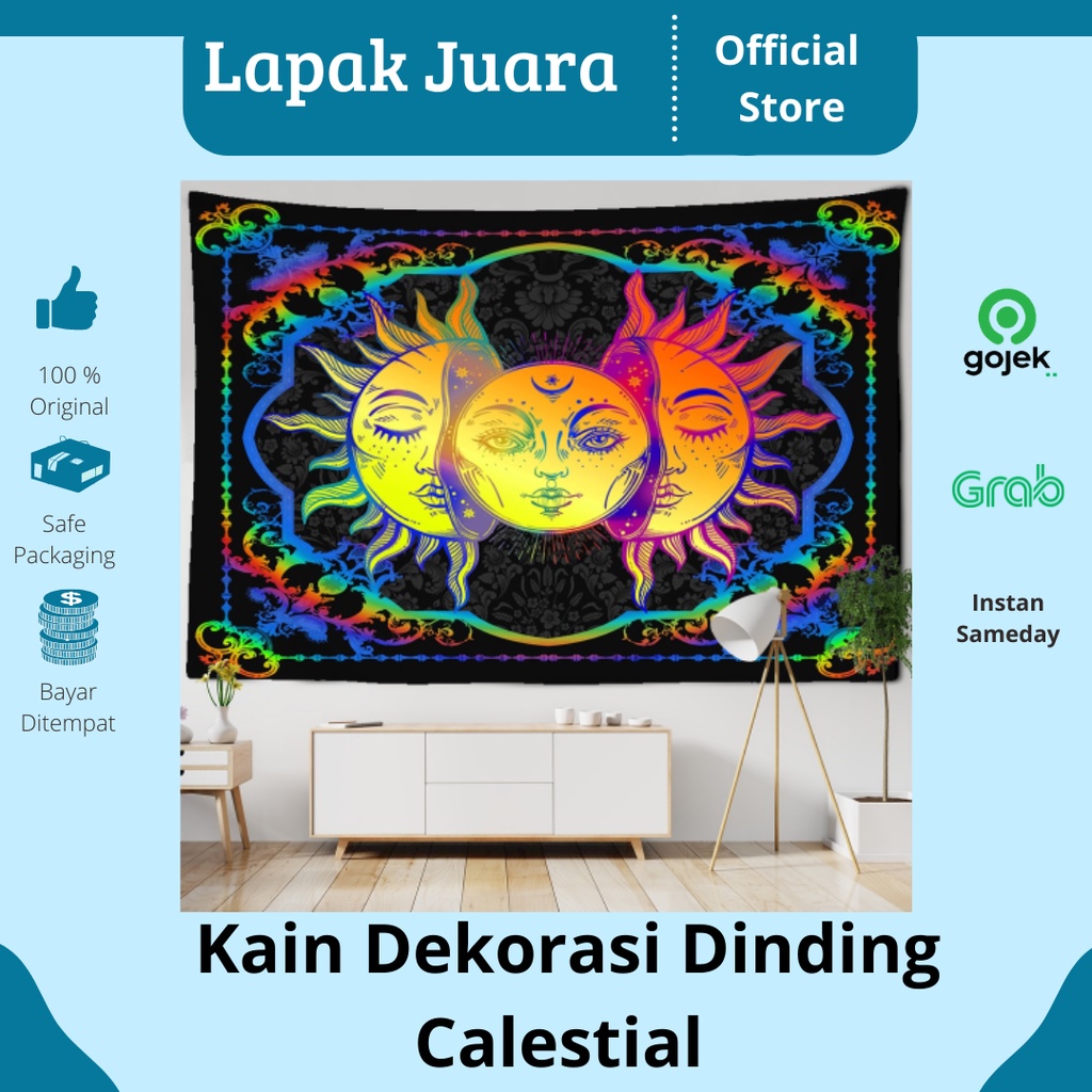 Dekorasi | Dekorasi Dinding | Kain Dekorasi Dinding | SOLEDI Kain Dekorasi Dinding Calestial Hippie 
