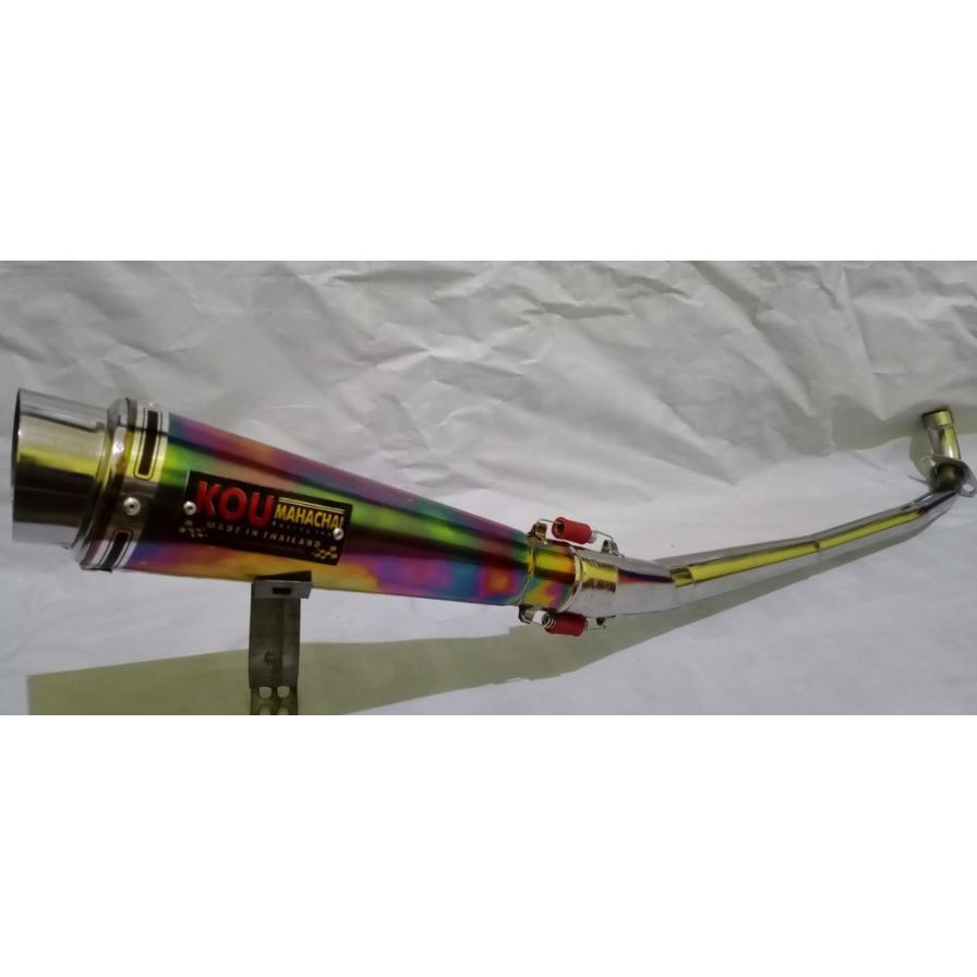 Knalpot Racing KOU Silencer Pelangi  untuk semua motor Bebek