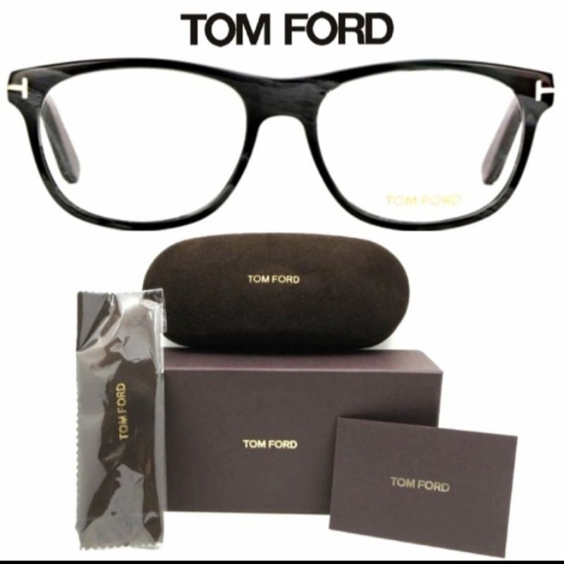 Kacamata Frame Pria Wanita Original Tom Ford TF5431-064 S.53 Grey Horn