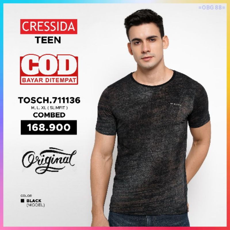 Kaos pria lengan pendek Cressida original Kaos Cresida Kaos cressida pria TOSCH.711136 TEEN