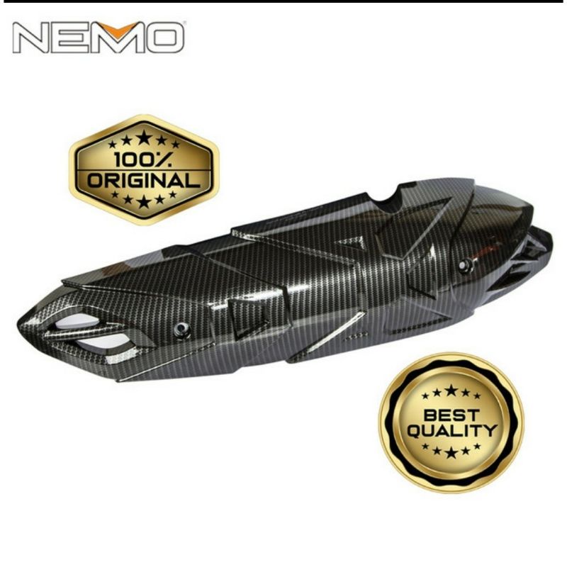 Tutup Cover Knalpot Carbon All New Nmax 2020 Nemo / Pelindung Knalpot Karbon Nmax New 2020 Nemo