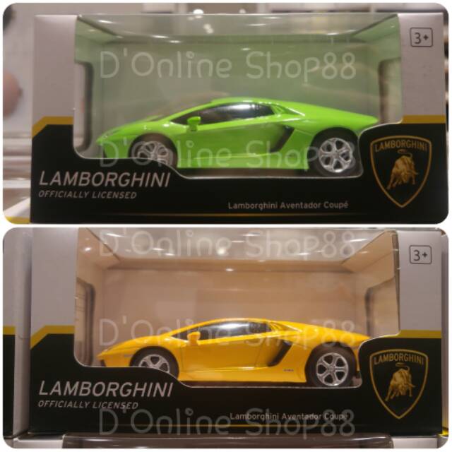 Miniso Diecast Lamborghini Aventador Coupe Miniatur Mobil Mini F1 Pajangan Hiasan Hobi Mainan Anak
