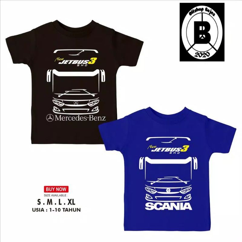 Kaos Anak / Baju Anak / Bismania Mercedes Benz / Bojes