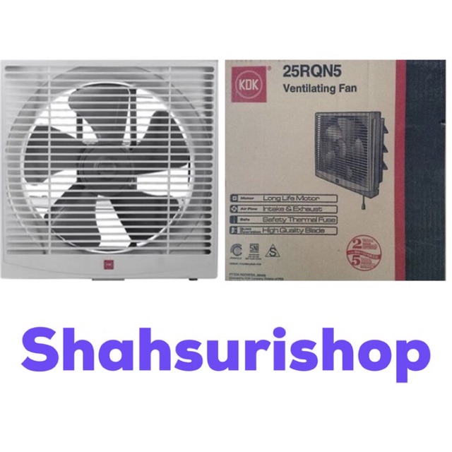 EXHAUST FAN KIPAS ANGIN HISAP KDK 25 RQN 25RQN TEMBOK 10 INCH 10” IN