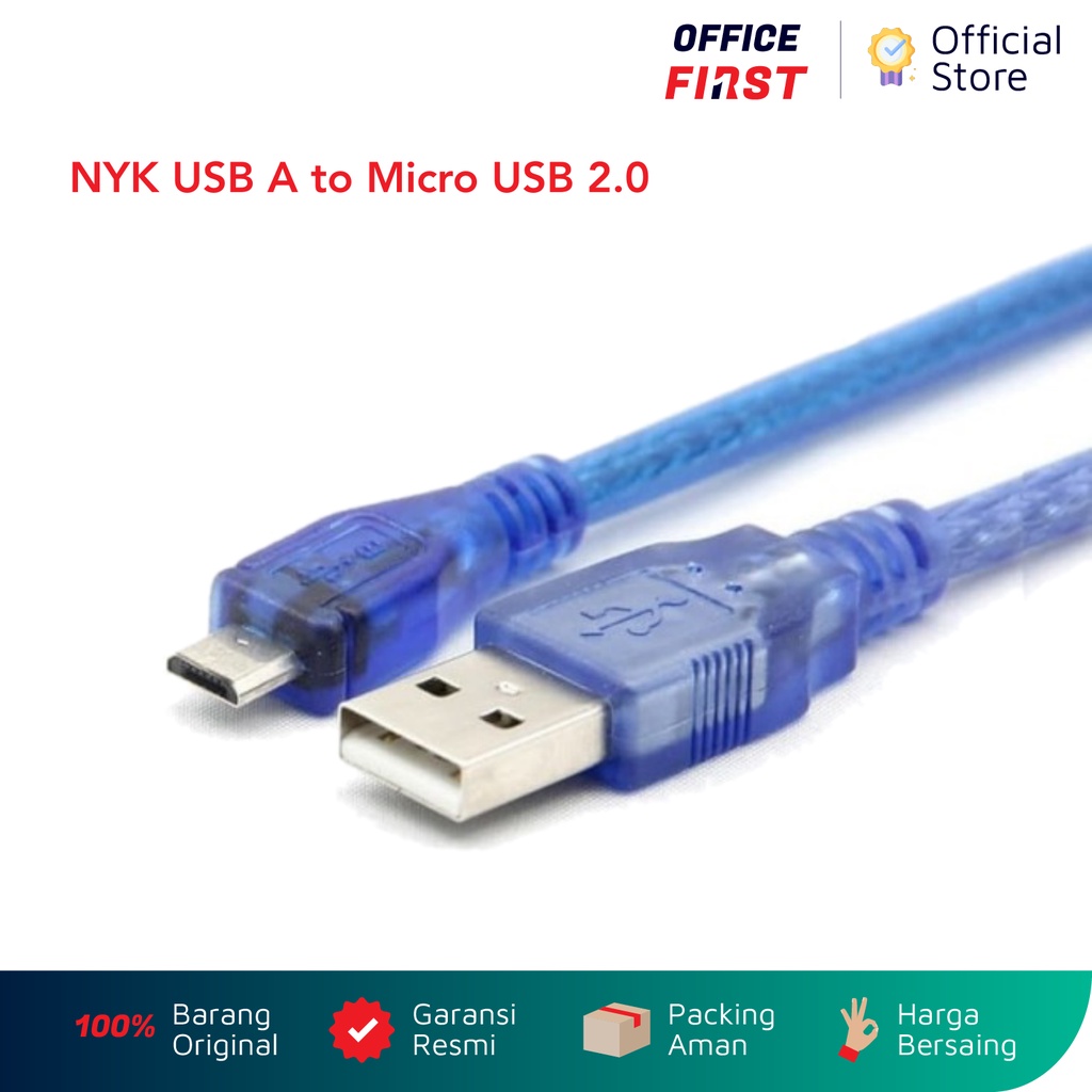 NYK USB A Male to Micro USB 2.0 Cable 1.5m / Kabel 1.5 meter