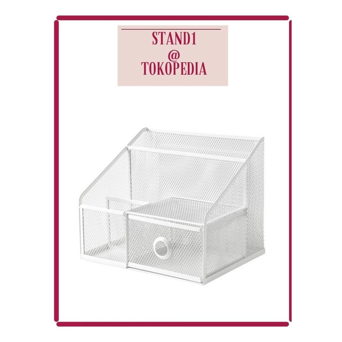 

Ik34DRONJONS Tempat ATK Kotak Penyimpanan Meja Steel Desk Organizer
