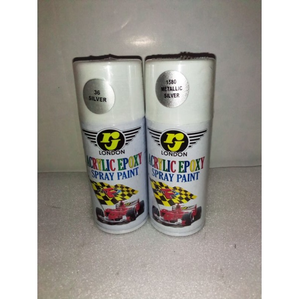 Pilok cat semprot RJ London silver silver metalik 150cc