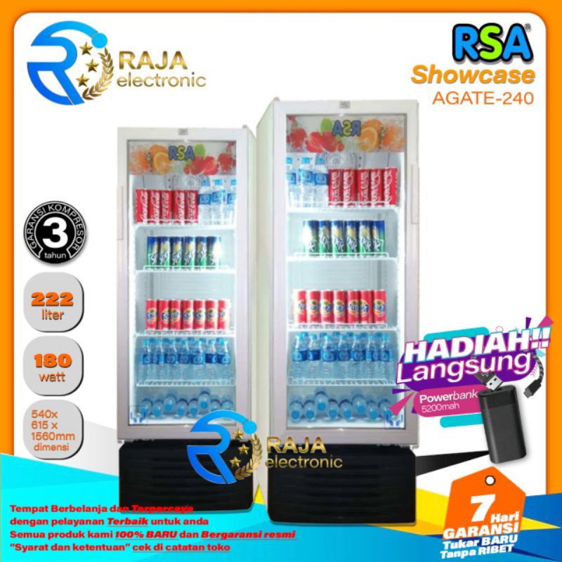 Showcase RSA AGATE-240 5 Rak Display cooler bergaransi resmi