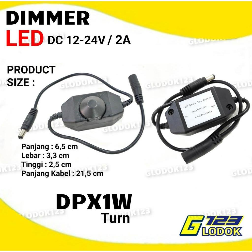 Dimmer Switch Lampu LED Strip Turn Touch DC 12V 24V 8A Peredup