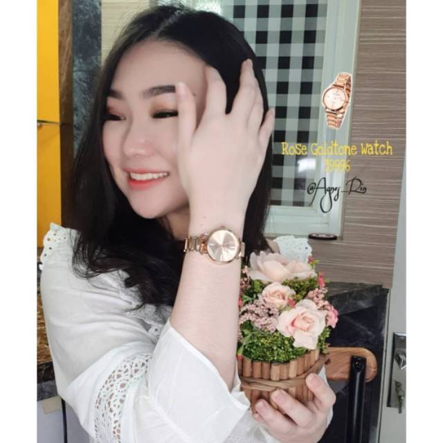 Jam Rose goldtone watch