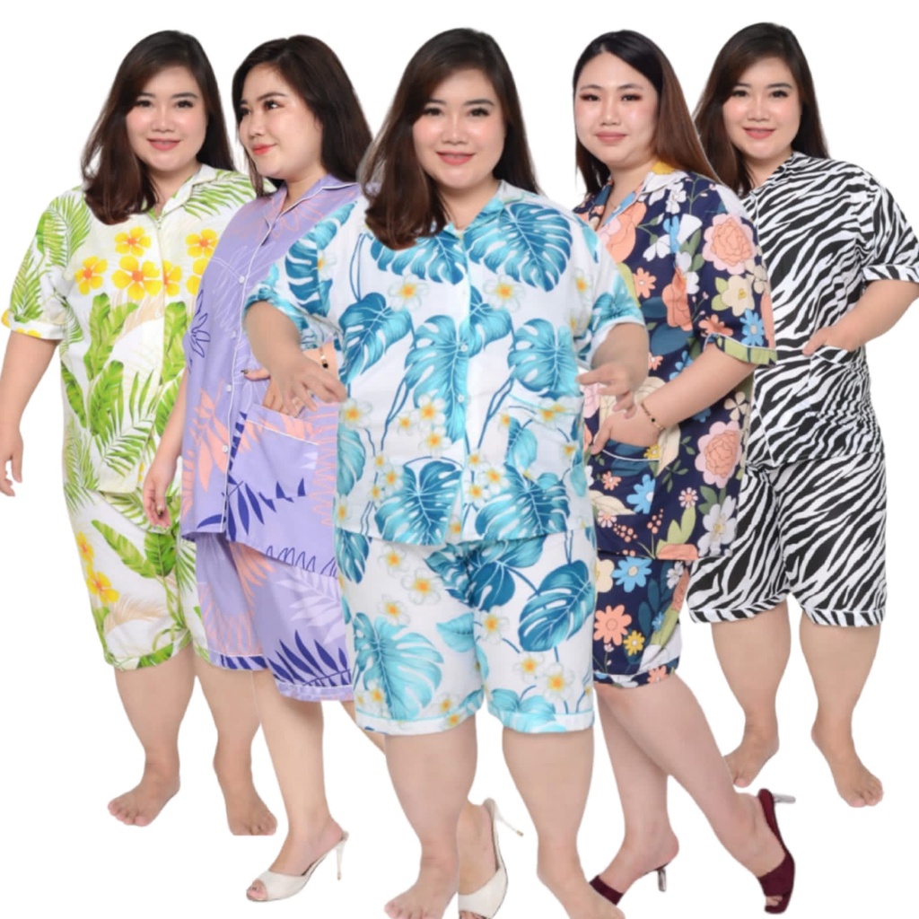 BAJU TIDUR CELANA PENDEK LD 120 / PIYAMA JUMBO HOTPANT