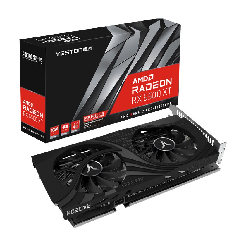 VGA YESTON RX6500 XT 4GB GDDR6 GA DUAL FAN