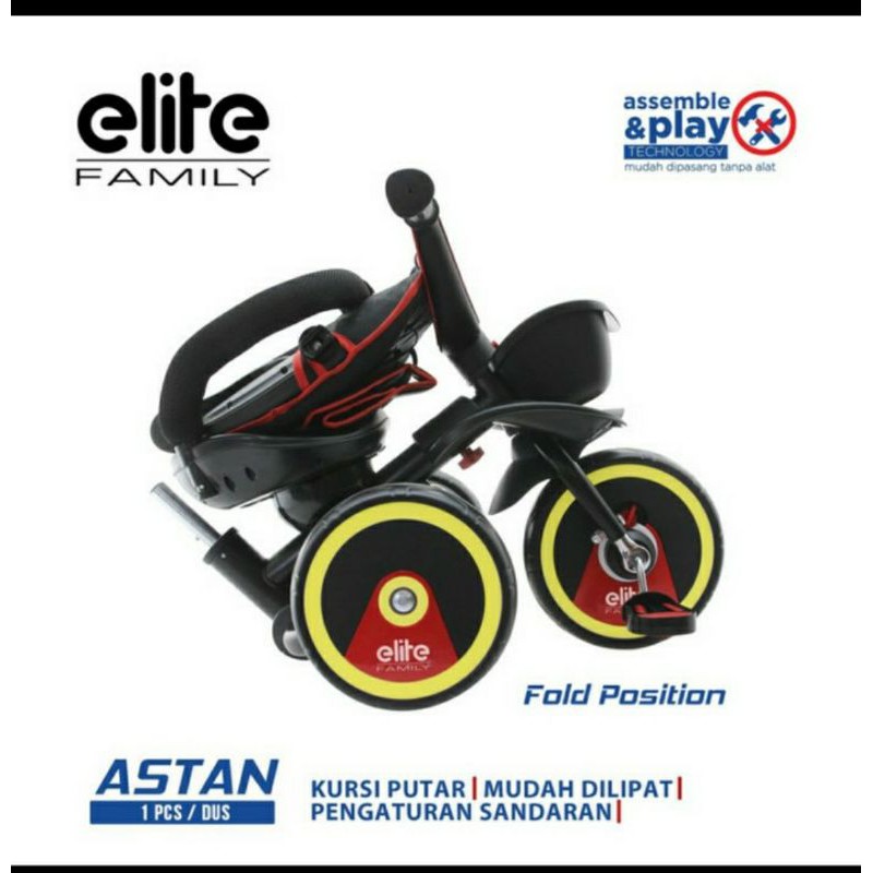 Sepeda Roda 3 Stroller Family ASTAN Bisa Lipat