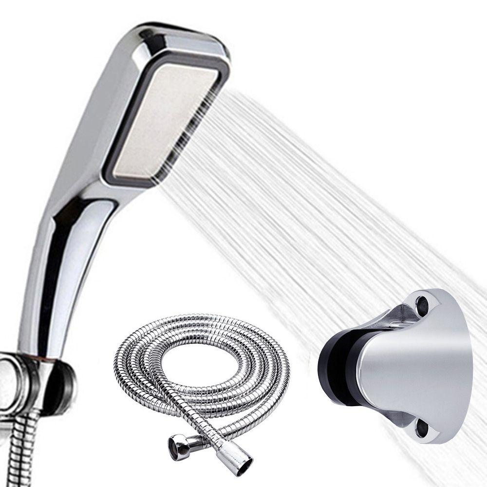 POPULAR Populer Shower Head Set 300lubang ABS Kamar Mandi Hemat Air Selang Shower