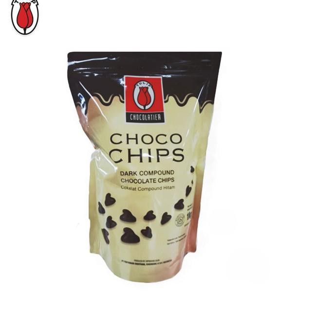 

[KODE BARANG 653] Tulip Dark Compound Chocolate Chips 1 kg TERMURAH!!!
