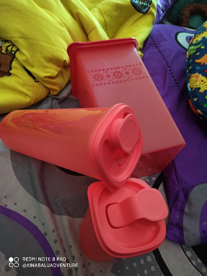 Cooking Oil Tempat Botol Minyak, Kecap,smart Saver Round/ezy Pour / Tempat Minyak/2 Pcs Tupperw