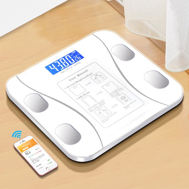 [Free Battery &amp; Bubble][BISA COD]  Timbangan Badan Digital Black Digital Scale Beban Load 180Kg Square/ Body Fat Monitor With App Smart Weight Scale timbangan berat badan dewasa digital