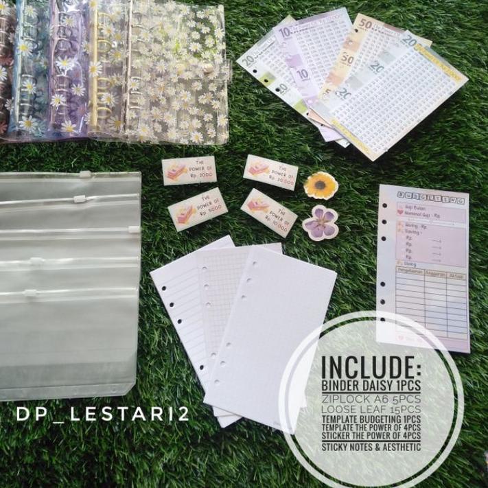 

Bagus Dipakai.. BINDER BUDGETING || Paket bundle budgeting lengkap || binder daisy A6 binder squin binder kulit jeruk