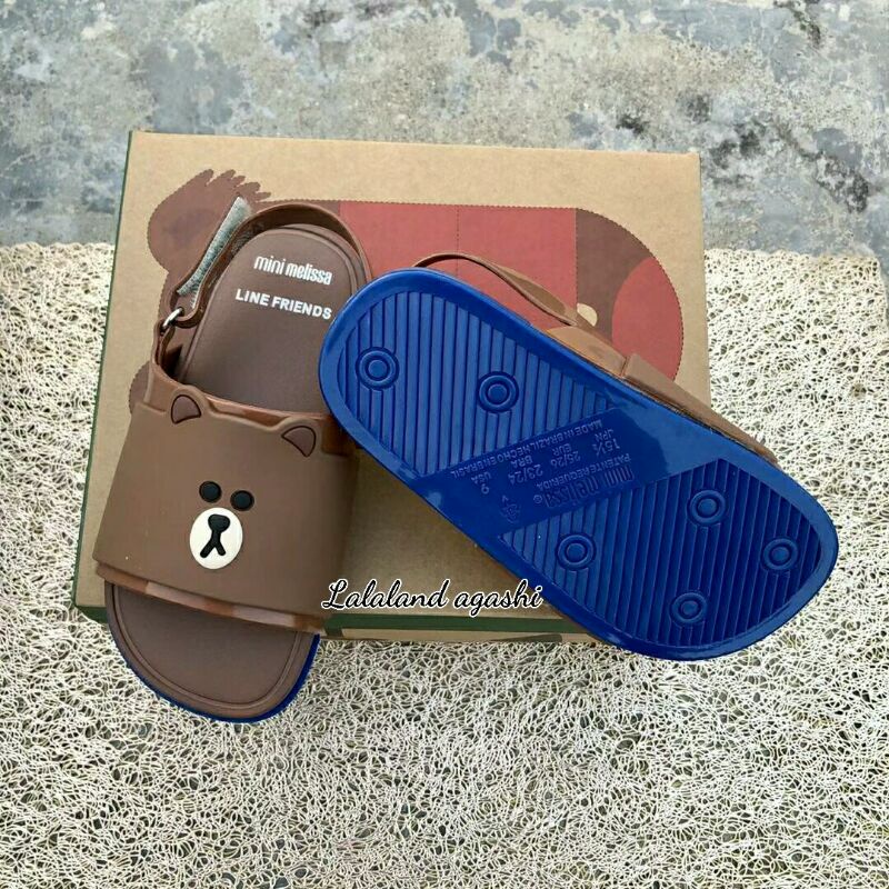 Sandal minimel line friends brown/sandal melissa anak cowok / sandal jelly anak