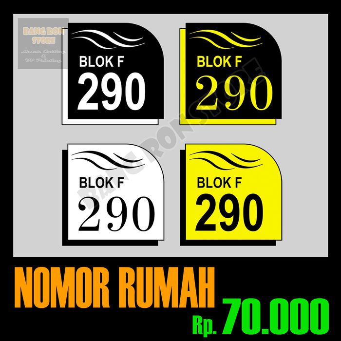 

Nomor Rumah Akrilik 2mm / Acrylic 21x21 cm / Laser Cutting 2 Layer Keren