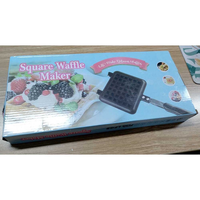 Cetakan Waffle Maker Panci Teflon 2 Sisi Rectangle Shape Dessert Mold