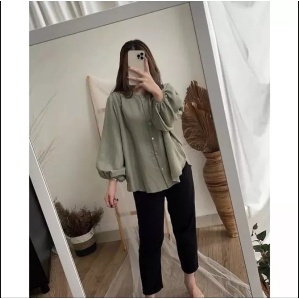 CAMELIA BLOUSE M-L-XL-XXL CRINKLE AIRFLOW/ KEMEJA OVERSIZE/BLOUSE VIRAL/atasan terbaru/terlaris