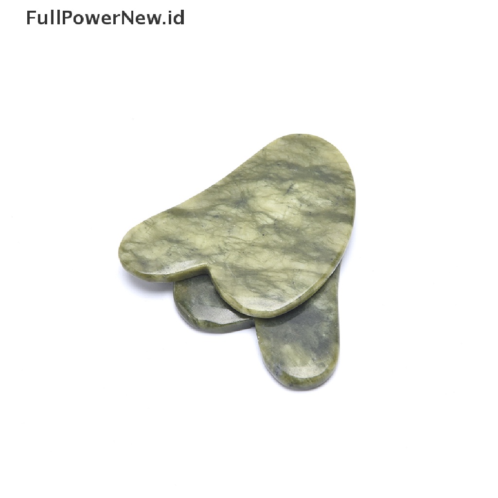 [Full] Natural Green Jade Stone Gua sha Massage Tool for face GuaSha Massager Board .