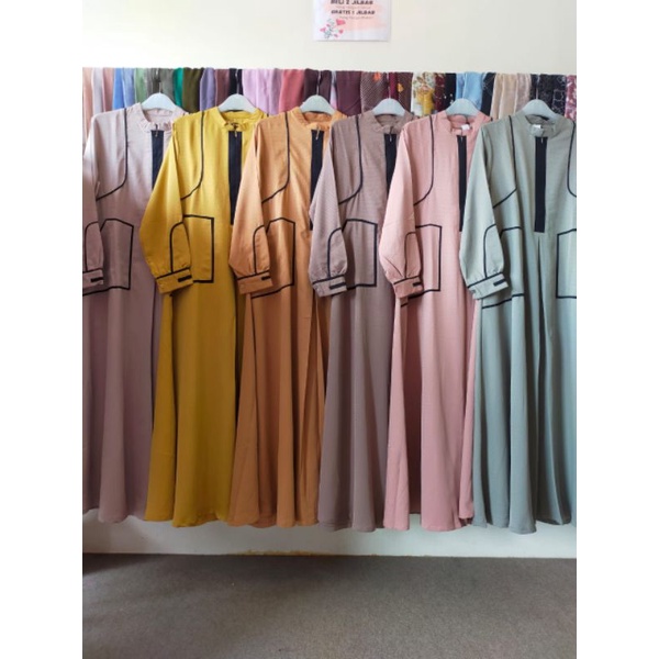 Dress Peoni original by nabe  dress muslimah Gamis