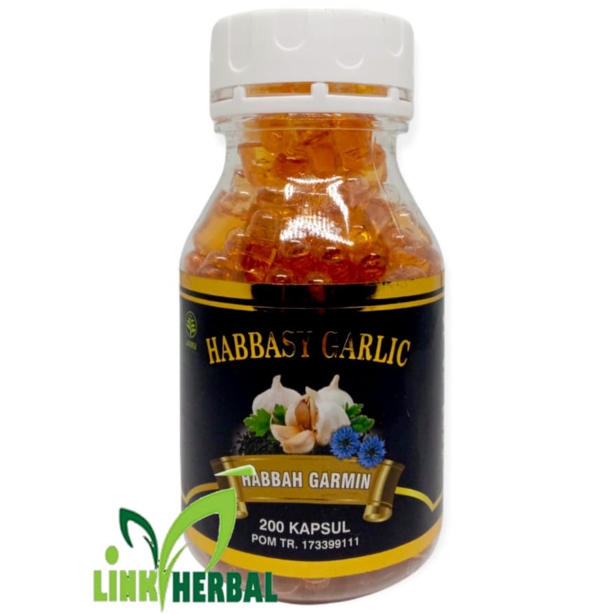 Habbasyi Garlic | Habbatussauda | Habbah Garmin isi 200 Kapsul | Habbatussauda Plus Garlic Oil