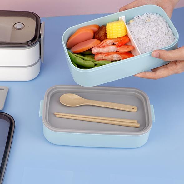 ▼ ecentio 1600ml double layers kotak makan anti bocor lunch box tempat makan kotak bekal ☋