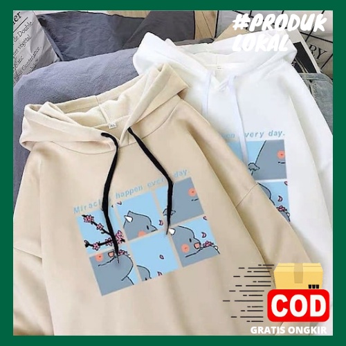 Hoodie Emoji Lucu Sweaeter Hodie Couple Bestie Cewek Cowok Switer Gemoy Wanita Pria