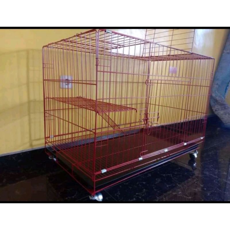 KANDANG KUCING / HEWAN UKURAN JUMBO 90×60 + RODA