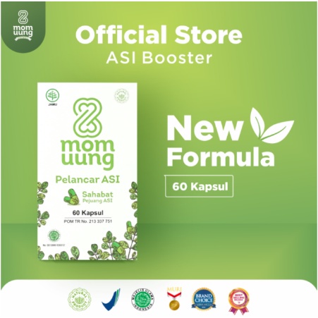 Mom Uung 60 kapsul Asi Booster Momuung Pelancar ASI Vitamin Ibu Menyusui Halal BPOM 60 Kapsul Original Jakarta