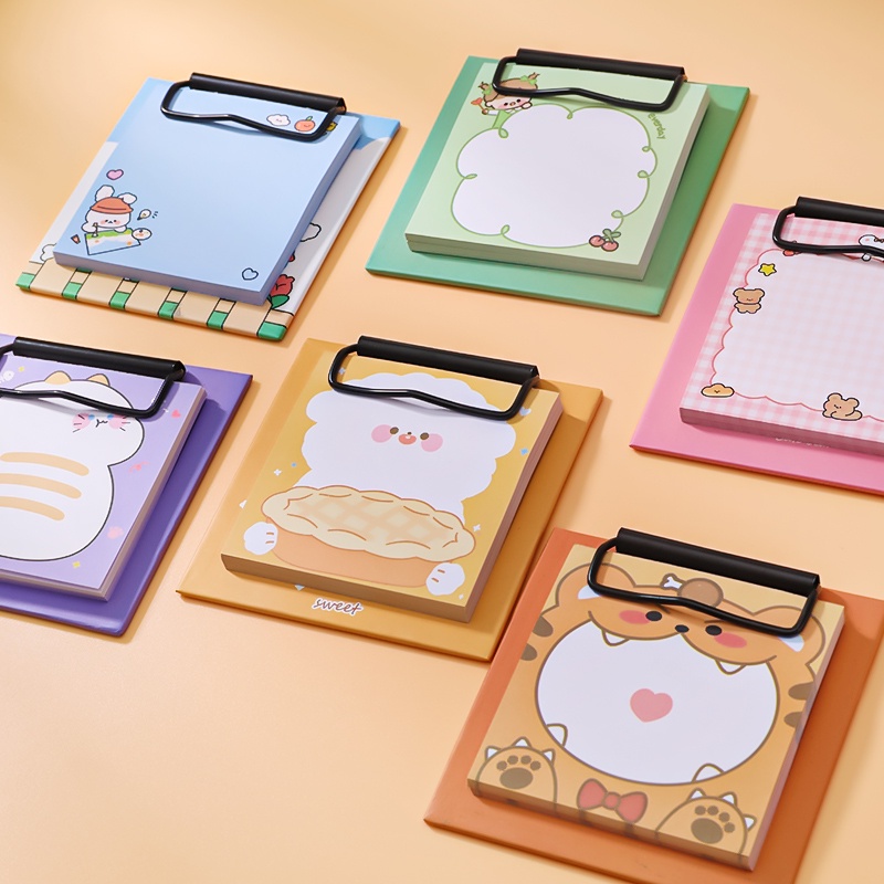 30 Lembar Memo Pad Mini Motif Kartun Lucu Dengan Papan Tulis