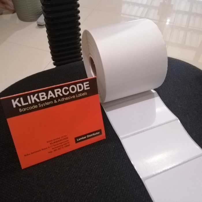 

KERTAS STICKER LABEL PRINTER BARCODE 80 X 50 MM - 1 LINE - SEMICOATED