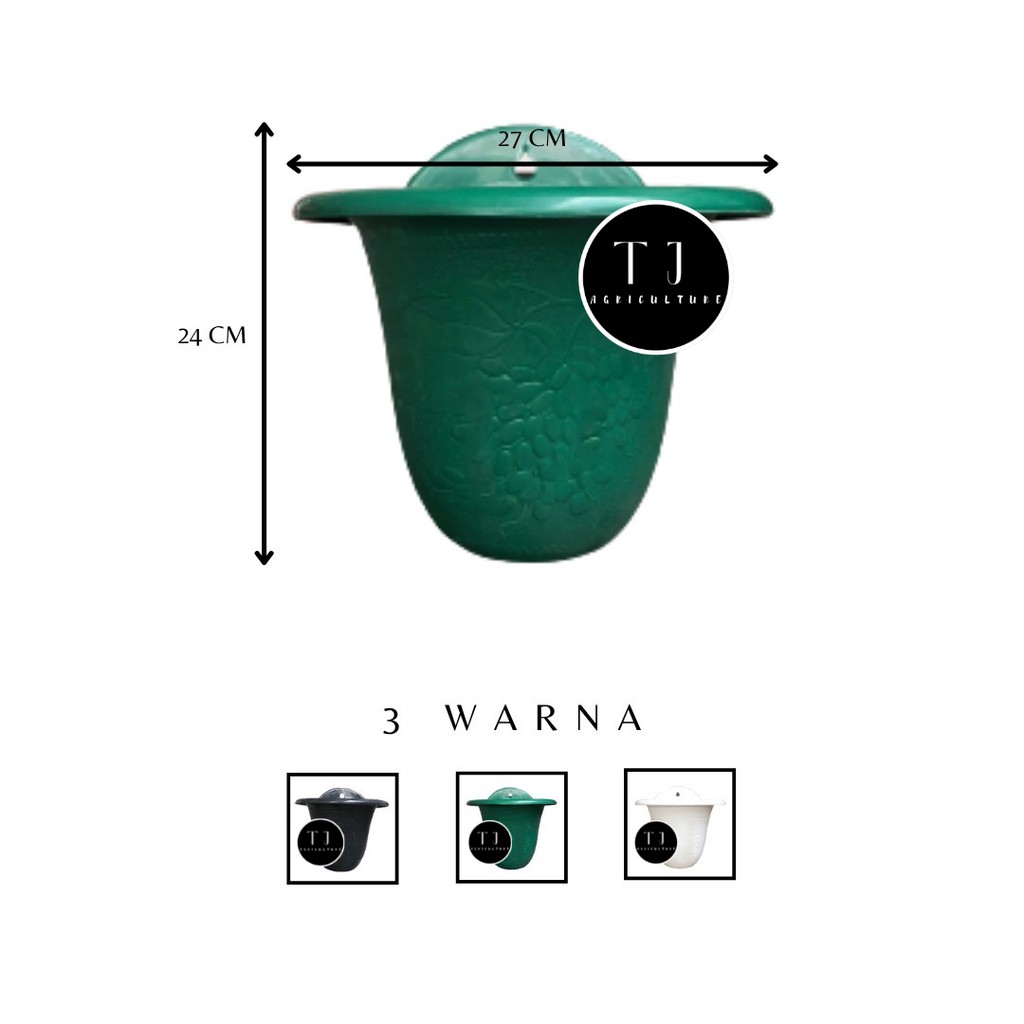 Pot Dinding Anggur 01 Budi Jaya Plastik (BJP) | Pot Bunga Tempel Tembok Anggur 01