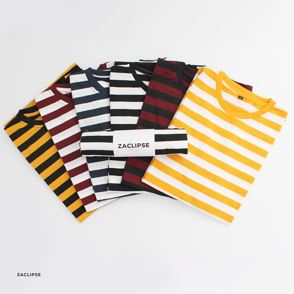 Kaos Stripe Baju Kaos Garis Garis Pria Kaos Stripe Wanita Kaos Garis Garis Wanita