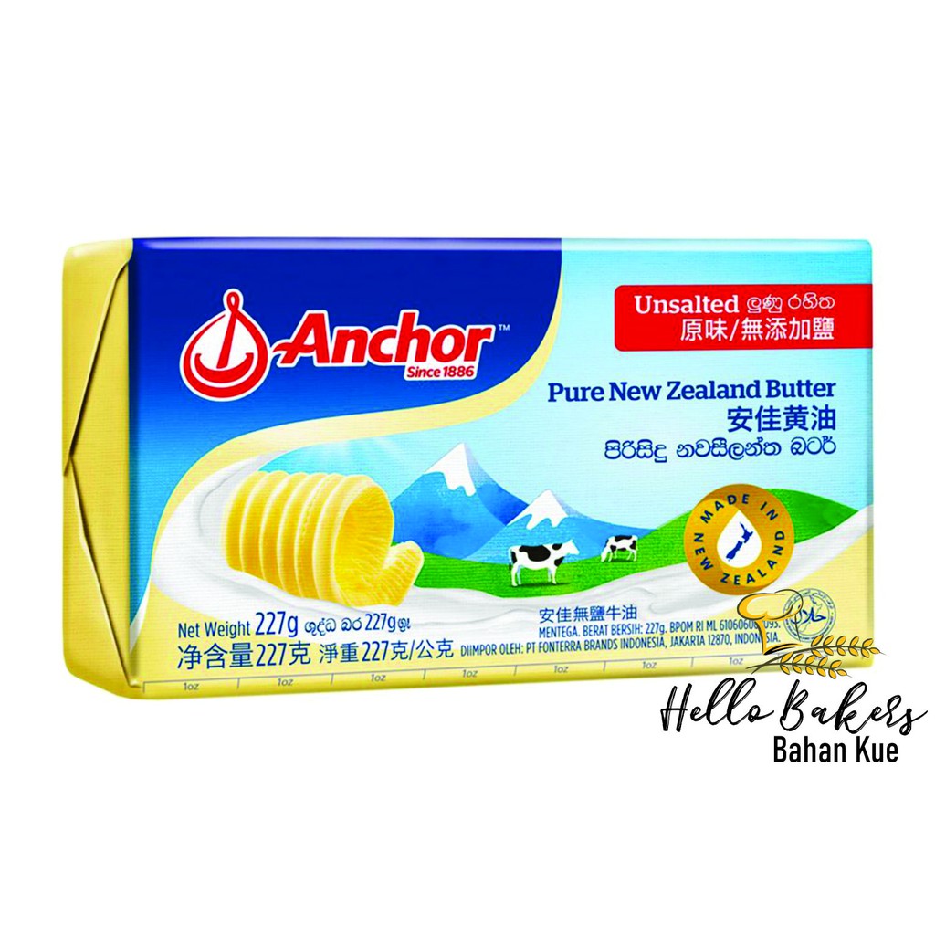 ANCHOR UNSALTED BUTTER 227GR / ANCHOR / UNSALTED BUTTER