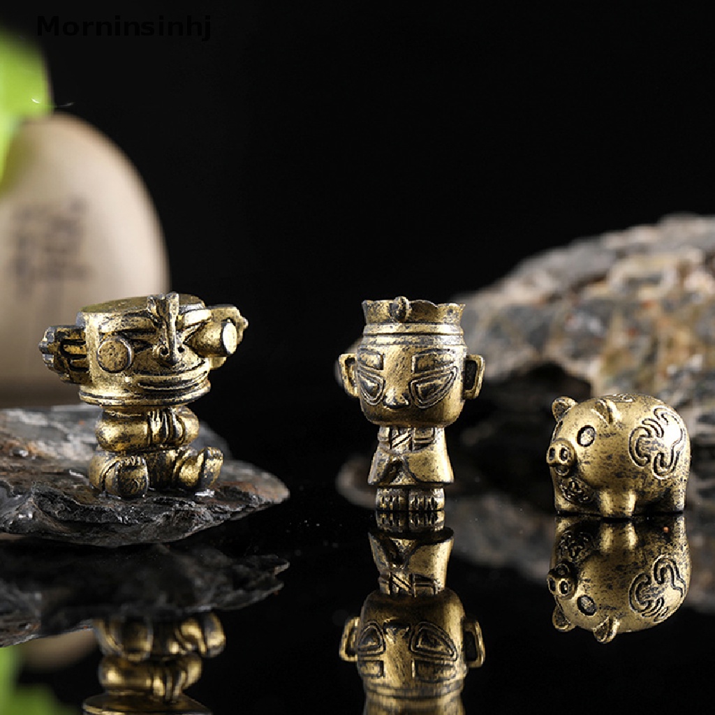 Mornin Sanxingdui Miniatur Figurin Pot Tanaman Gaya Retro Untuk Dekorasi Rumah / Taman