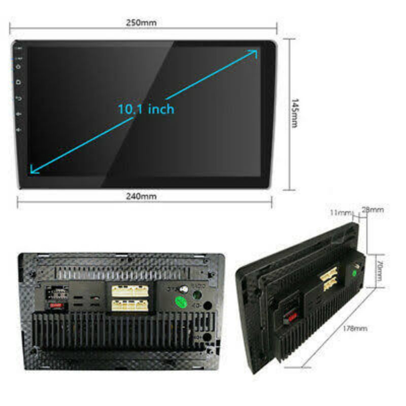 Double DIN GPS WIFI Head unit Android layar 10.1 inch Touch Screen Bluetooth FM HD 1080P Mirrorlink