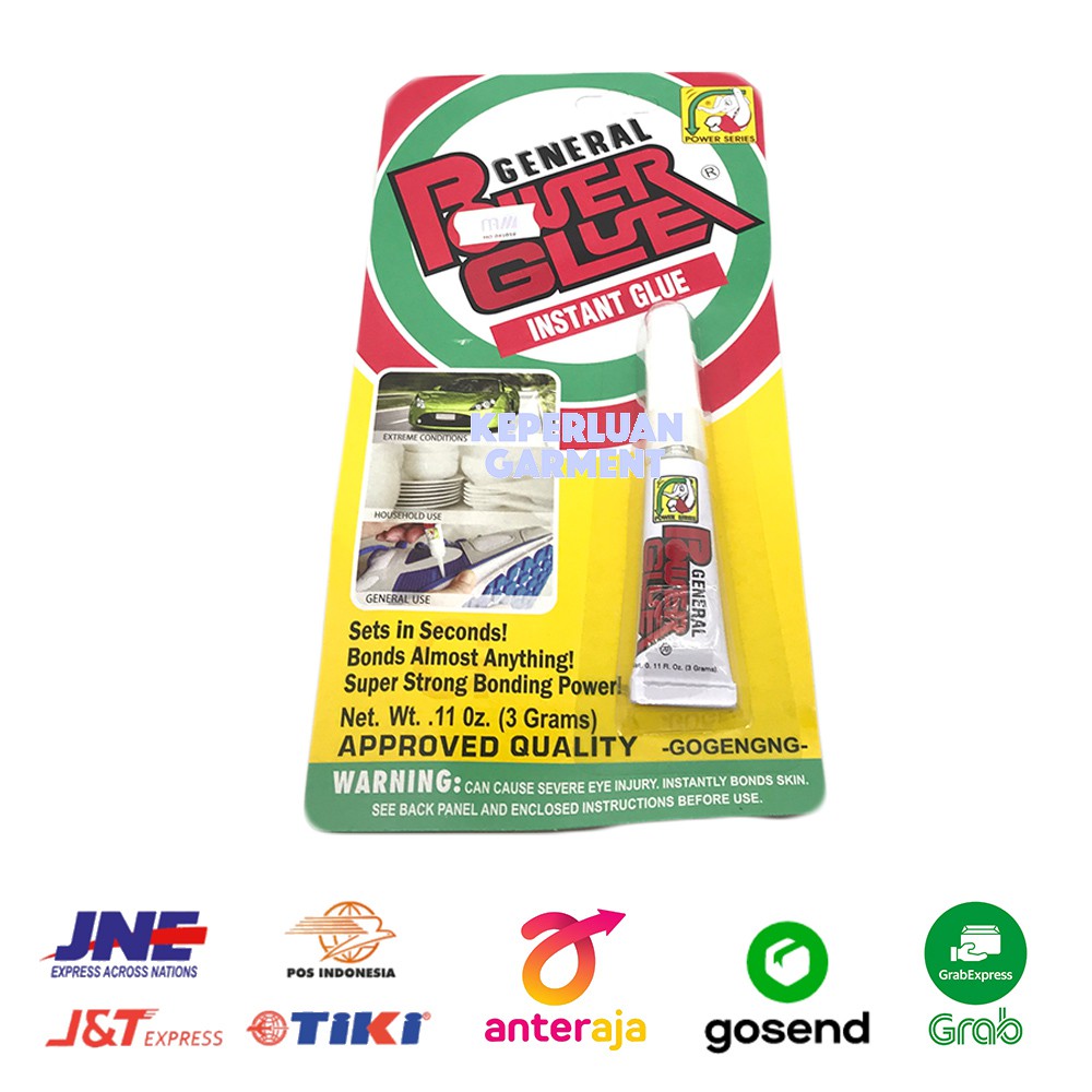 

Lem Power Glue General 3gram Satuan / Per 1 Buah