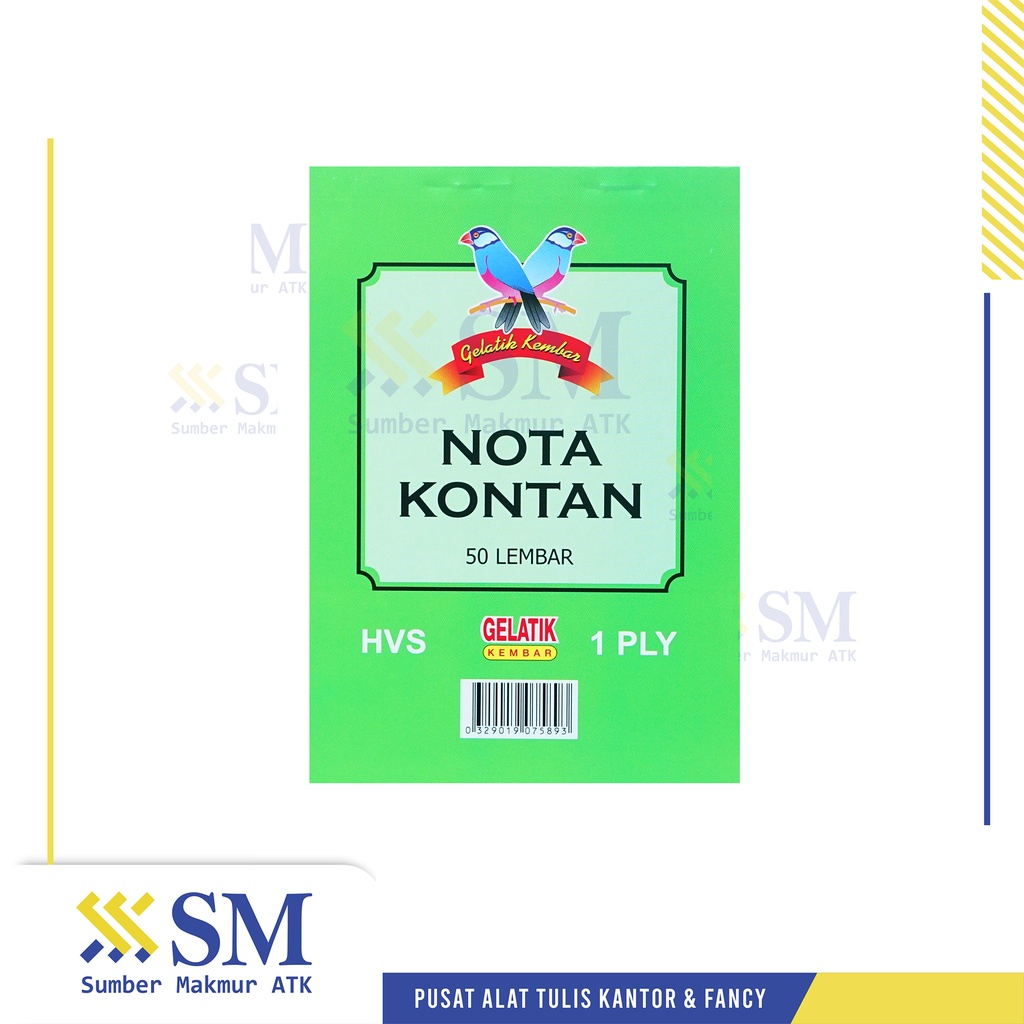 

BUKU NOTA KONTAN NCR K1 GELATIK KEMBAR (1 PLY)