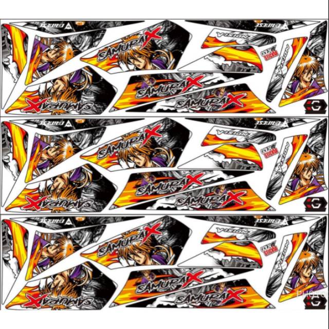 Striping Vixion 2010 2011 2012 Old / Lama Variasi Sticker Stiker Scotlite Skotlet Motor List Li Body
